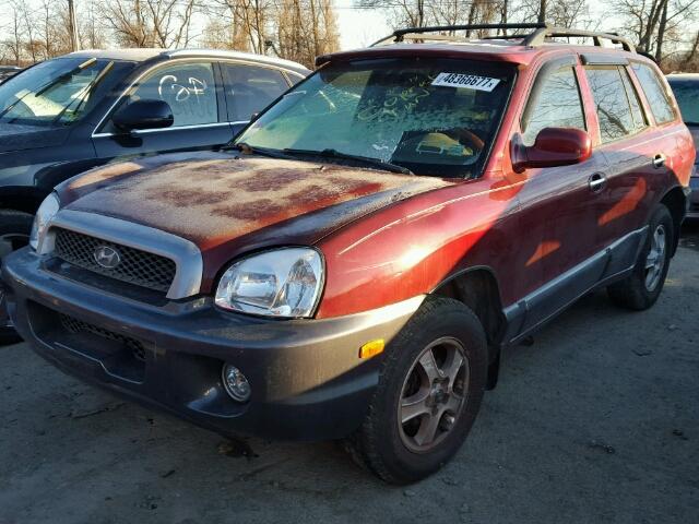 KM8SC73D72U241410 - 2002 HYUNDAI SANTA FE G RED photo 2