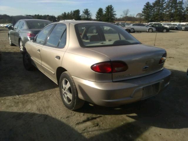 1G1JF524X27317108 - 2002 CHEVROLET CAVALIER L TAN photo 3