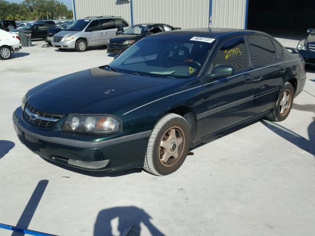 2G1WH55K429267511 - 2002 CHEVROLET IMPALA LS GREEN photo 2