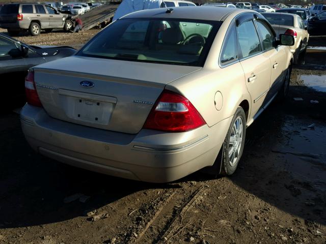 1FAHP25177G136788 - 2007 FORD FIVE HUNDR TAN photo 4