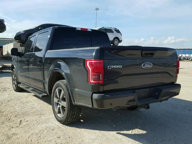 1FTEW1CG6GKD42585 - 2016 FORD F150 SUPER BLACK photo 3