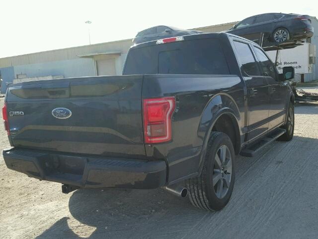 1FTEW1CG6GKD42585 - 2016 FORD F150 SUPER BLACK photo 4