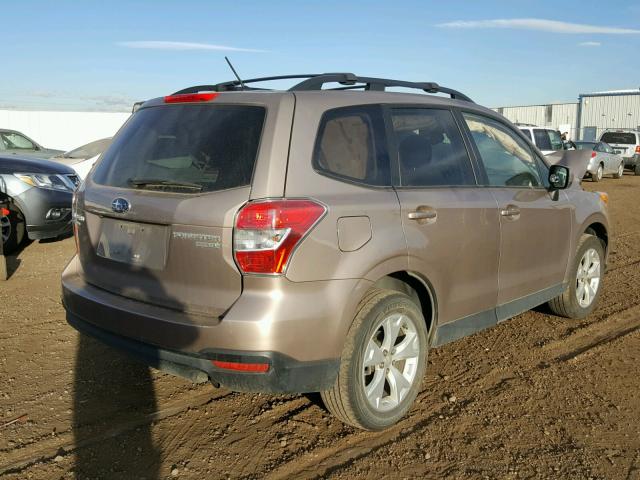 JF2SJADC4FH802112 - 2015 SUBARU FORESTER 2 BEIGE photo 4