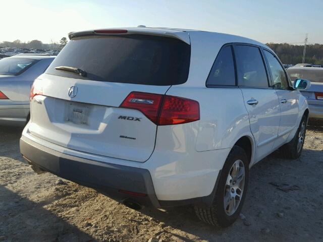 2HNYD28207H530283 - 2007 ACURA MDX WHITE photo 4