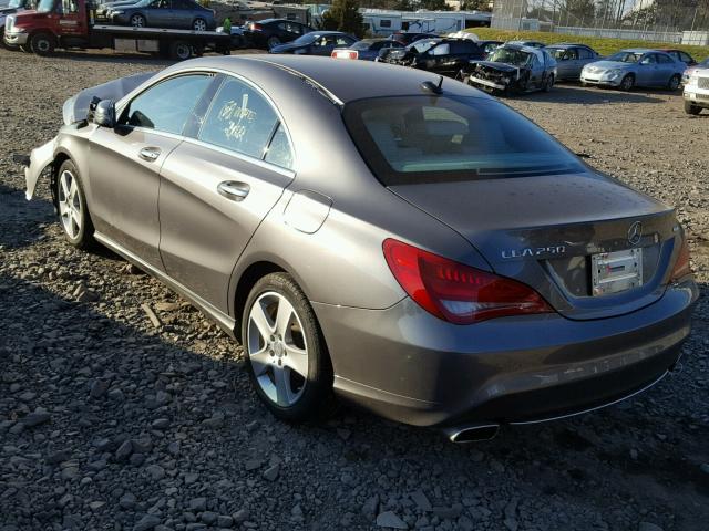 WDDSJ4GB4GN317092 - 2016 MERCEDES-BENZ CLA 250 4M GRAY photo 3