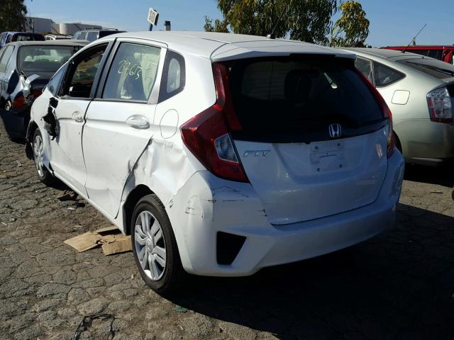 JHMGK5H58GX008398 - 2016 HONDA FIT LX WHITE photo 3