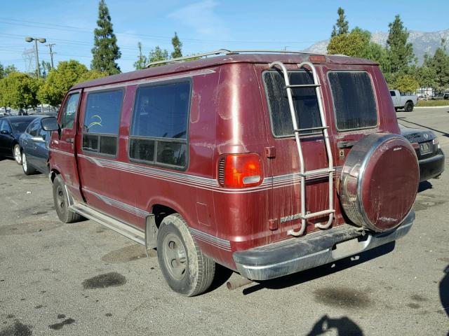 2B6HB21Y5TK142123 - 1996 DODGE RAM VAN B2 MAROON photo 3