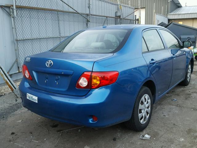 1NXBU40E39Z133434 - 2009 TOYOTA COROLLA BA BLUE photo 4