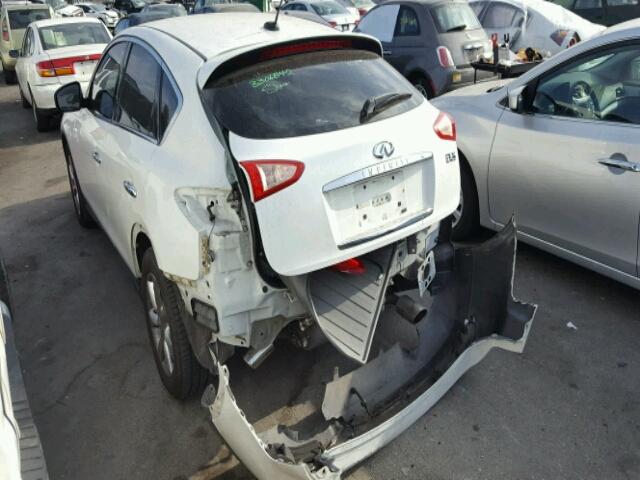 JNKAJ09F78M354478 - 2008 INFINITI EX35 BASE WHITE photo 3