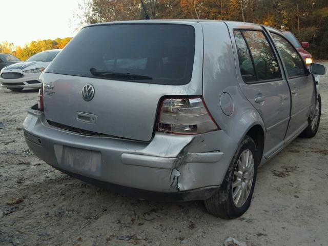 9BWGK61JX34003266 - 2003 VOLKSWAGEN GOLF GLS SILVER photo 4