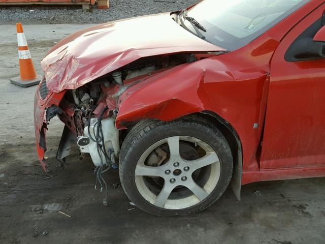 1G2AN18B287262711 - 2008 PONTIAC G5 GT RED photo 9