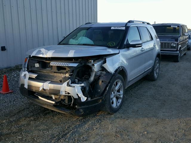 1FM5K8F87FGB42210 - 2015 FORD EXPLORER L SILVER photo 2