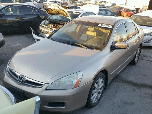 1HGCM66576A058540 - 2006 HONDA ACCORD EX GOLD photo 2