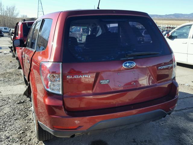 JF2SH61699H747653 - 2009 SUBARU FORESTER 2 RED photo 3