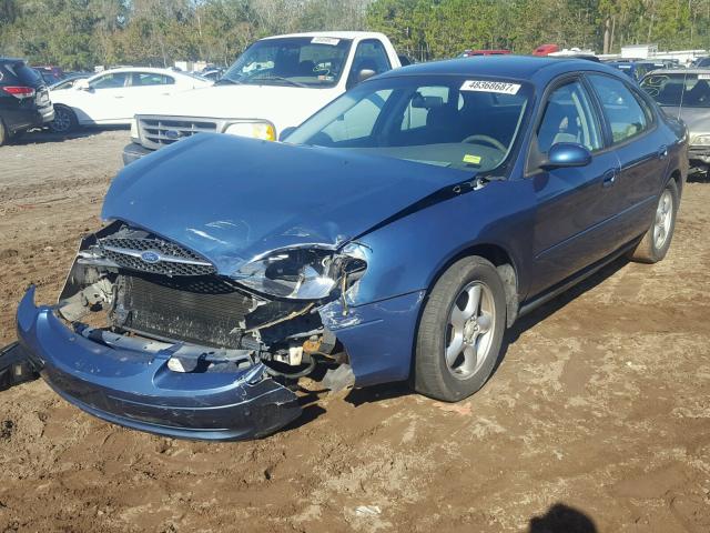 1FAFP55U92A189376 - 2002 FORD TAURUS SES BLUE photo 2