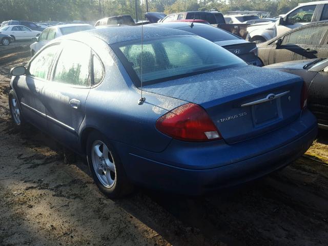 1FAFP55U92A189376 - 2002 FORD TAURUS SES BLUE photo 3