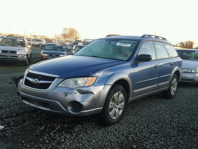 4S4BP60C586355266 - 2008 SUBARU OUTBACK BLUE photo 2