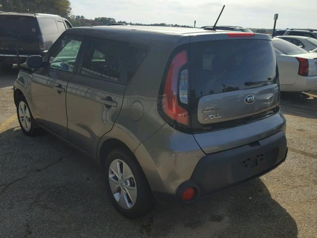 KNDJN2A27F7190977 - 2015 KIA SOUL GRAY photo 3