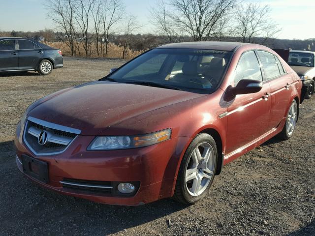 19UUA66287A046756 - 2007 ACURA TL MAROON photo 2