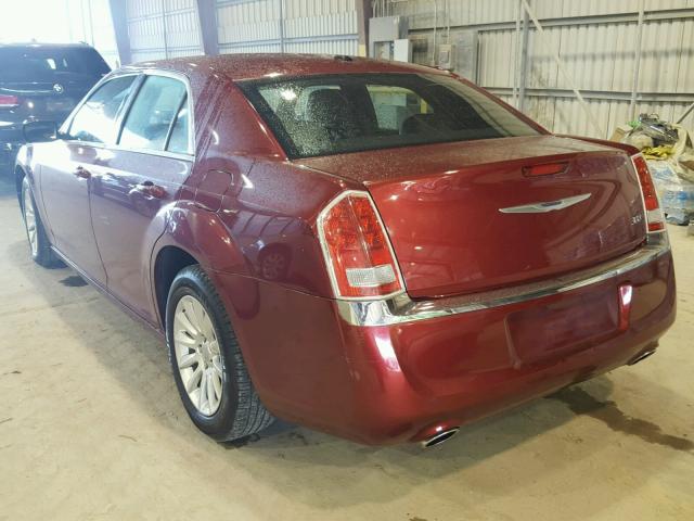 2C3CCAAG4DH626629 - 2013 CHRYSLER 300 RED photo 3