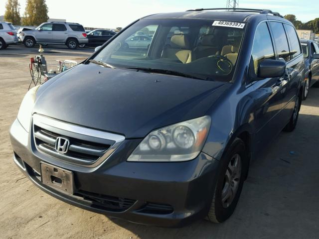 5FNRL38415B010715 - 2005 HONDA ODYSSEY EX GRAY photo 2