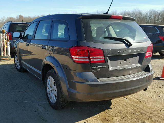 3C4PDCAB4FT618003 - 2015 DODGE JOURNEY SE GRAY photo 3