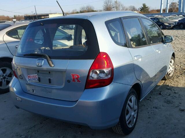 JHMGD384X7S058724 - 2007 HONDA FIT BLUE photo 4