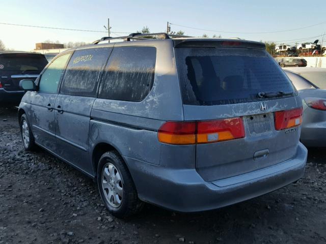 5FNRL18082B040193 - 2002 HONDA ODYSSEY EX GRAY photo 3