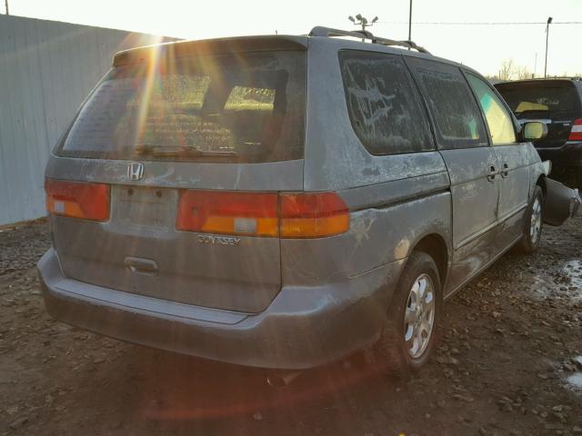 5FNRL18082B040193 - 2002 HONDA ODYSSEY EX GRAY photo 4