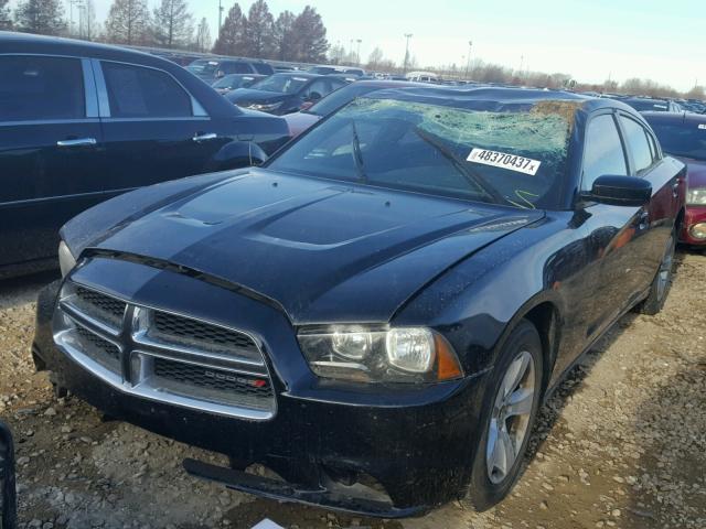 2C3CDXBG7EH170321 - 2014 DODGE CHARGER SE BLACK photo 2