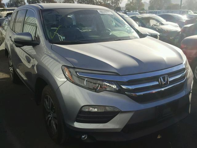 5FNYF5H57HB019821 - 2017 HONDA PILOT EXL SILVER photo 1