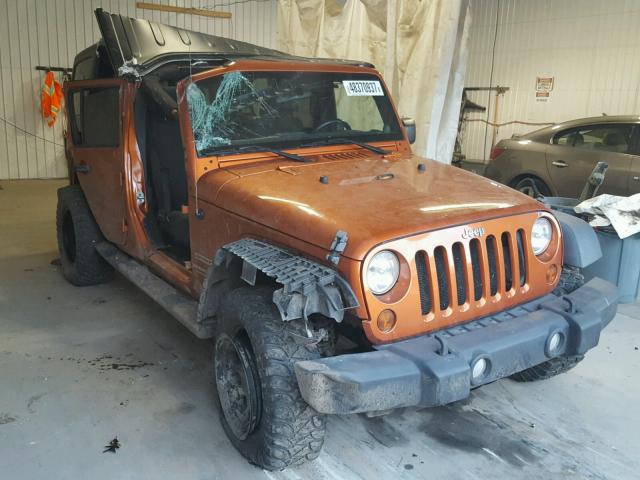 1J4BA3H16BL525581 - 2011 JEEP WRANGLER U ORANGE photo 1