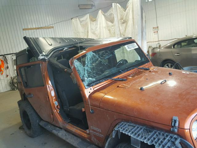 1J4BA3H16BL525581 - 2011 JEEP WRANGLER U ORANGE photo 9