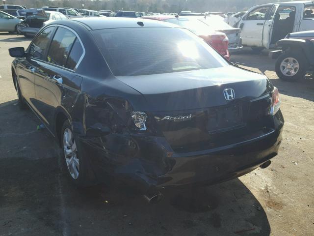 1HGCP36828A032074 - 2008 HONDA ACCORD EXL BLACK photo 3