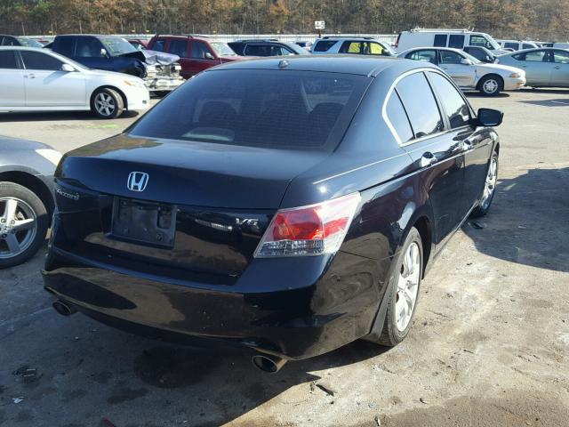 1HGCP36828A032074 - 2008 HONDA ACCORD EXL BLACK photo 4