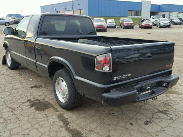 1GTCS19W828111971 - 2002 GMC SONOMA BLACK photo 3