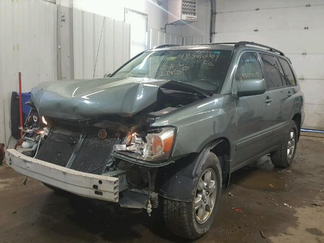 JTEEP21A150067651 - 2005 TOYOTA HIGHLANDER GREEN photo 2