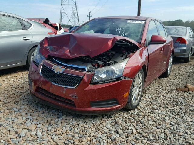 1G1PK5SC6C7202164 - 2012 CHEVROLET CRUZE ECO BURGUNDY photo 2