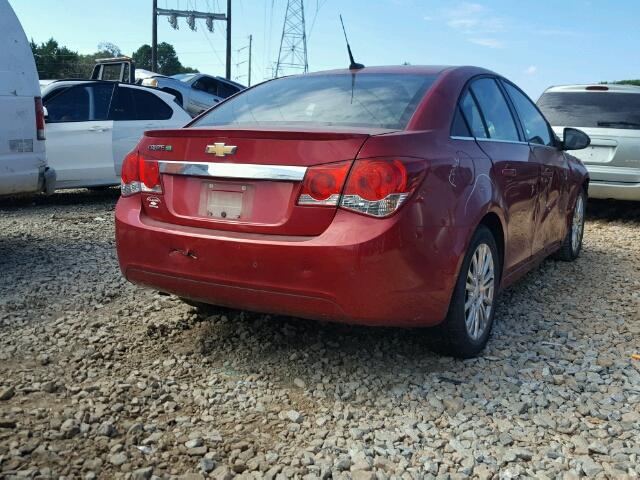 1G1PK5SC6C7202164 - 2012 CHEVROLET CRUZE ECO BURGUNDY photo 4