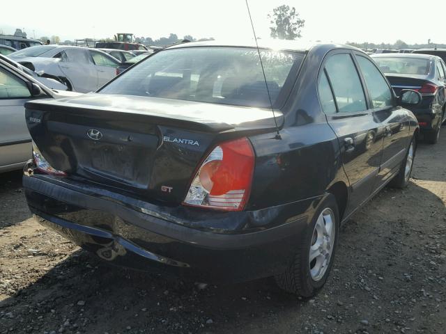 KMHDN46D65U936639 - 2005 HYUNDAI ELANTRA GL BLACK photo 4