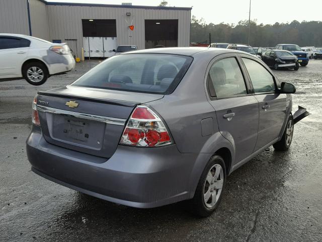KL1TD5DE2AB111165 - 2010 CHEVROLET AVEO LS GRAY photo 4
