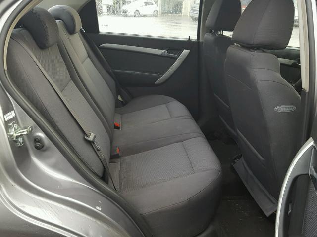KL1TD5DE2AB111165 - 2010 CHEVROLET AVEO LS GRAY photo 6