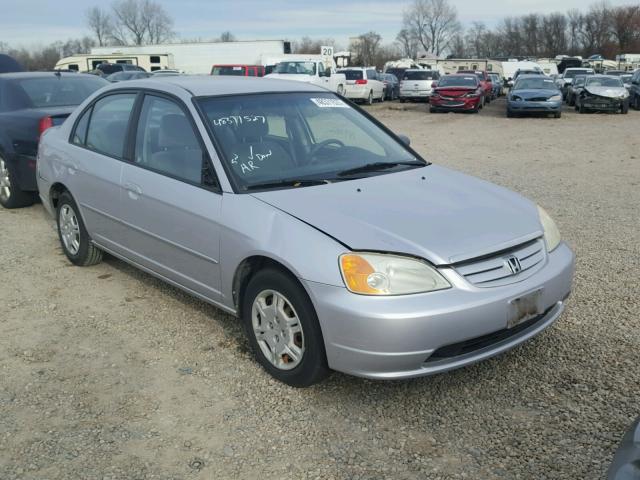 1HGES16512L068822 - 2002 HONDA CIVIC LX SILVER photo 1