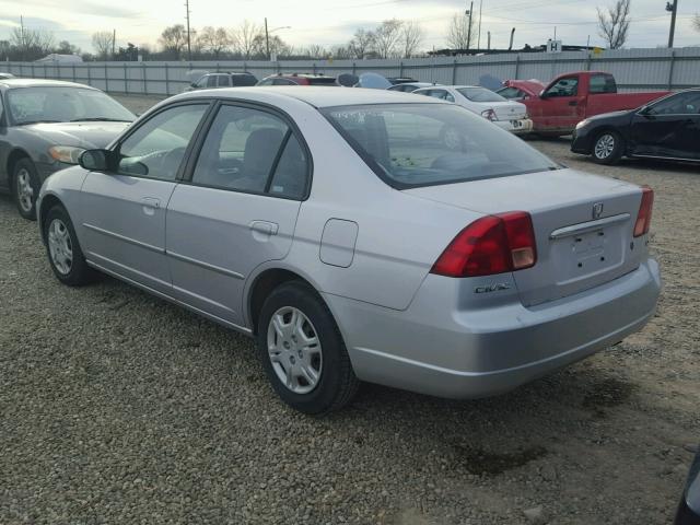 1HGES16512L068822 - 2002 HONDA CIVIC LX SILVER photo 3