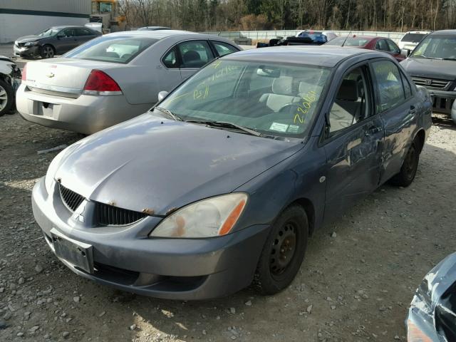 JA3AJ26E85U002464 - 2005 MITSUBISHI LANCER ES GRAY photo 2