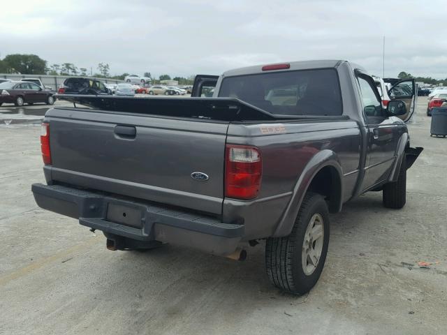 1FTYR10U25PB11701 - 2005 FORD RANGER GRAY photo 4