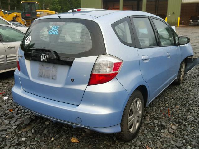 JHMGE88279C003072 - 2009 HONDA FIT BLUE photo 4