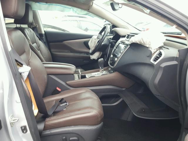 5N1AZ2MG3FN230930 - 2015 NISSAN MURANO S SILVER photo 5