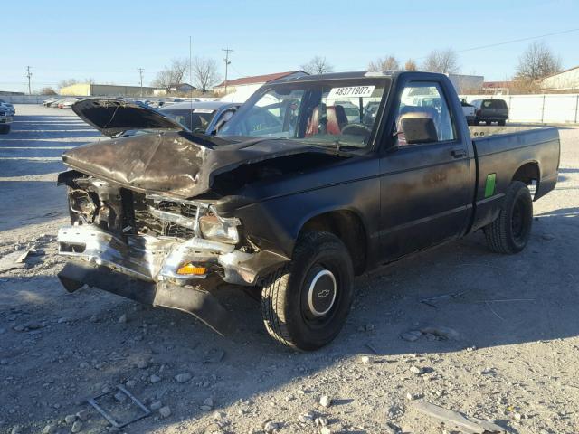 1GCCS14Z5N2105604 - 1992 CHEVROLET S TRUCK S1 BLACK photo 2