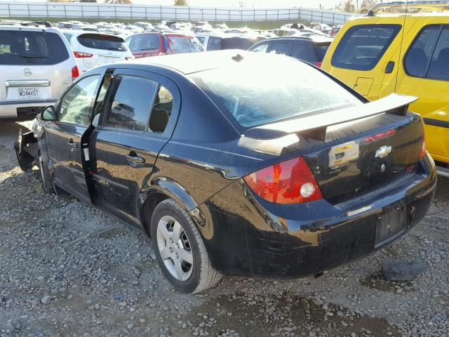 1G1AL52F857536082 - 2005 CHEVROLET COBALT LS BLACK photo 3